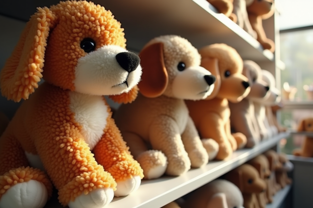 chiens peluche