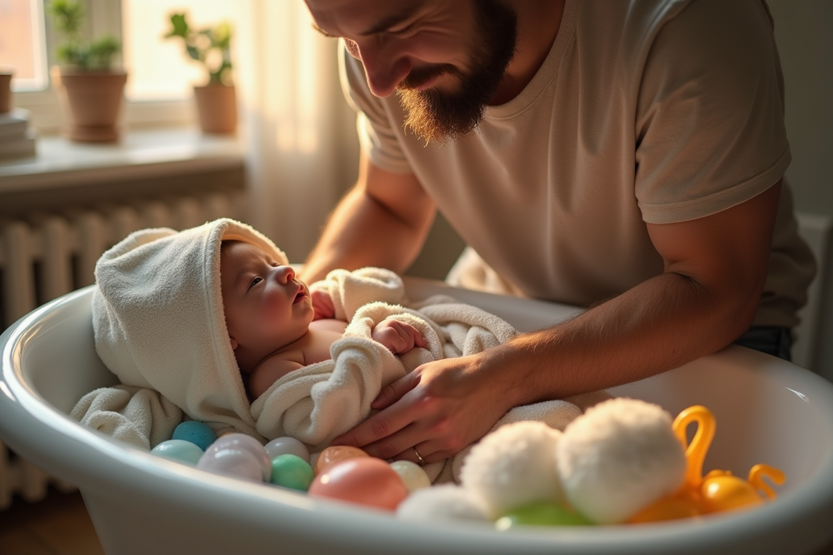 bébé bain