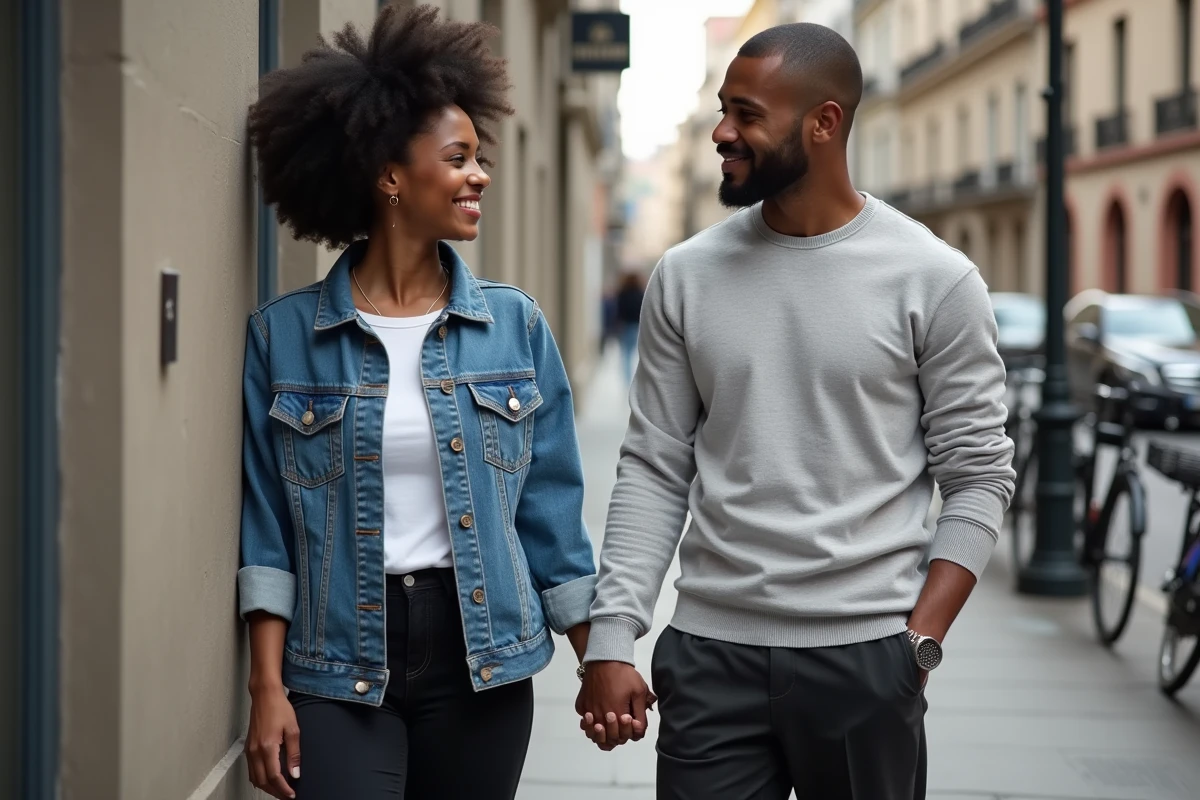 Naomi Osaka et son mari dans la rue urbaine